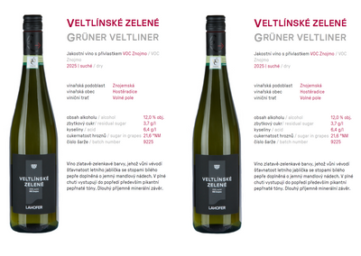 9225 VELTLÍNSKÉ ZELENÉ VOC ZNOJMO